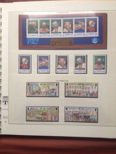 Alderney 1983-2001 Mint Never Hinged Stamp Collection in Lindner Album