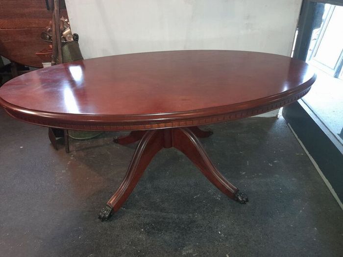 Vintage Coffee Table with Lion Claw Feet