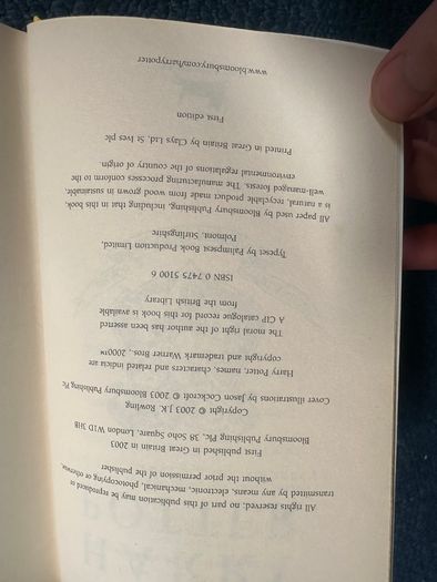 First Edition Harry Potters