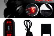 Rechargeable 4 Lamp Helmet Taillight Motorcycle Bicycle Helmet Taillamp Safety Signal Warning Lamp Waterproof Rear LED Light