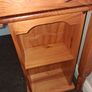 Pine mid-sleeper bed with storage shelf Image 3