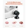 Commercial Meat Slicer, 10 inch Electric Deli Food Slicer, 180W Meat Cutter with a Premium 65Mn Blade, 0-0.4 inch Adjustable Thickness Image 2