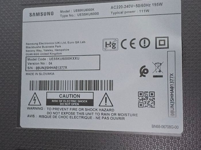 Samsung 55' TV