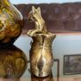Vintage MCM Solid Brass Small Kitty Cat in a Boot Whimsical Sculpture Image 5