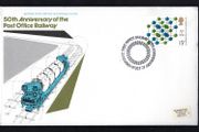 1977 Great Britain Illustrated Cover celebrating 50th Anniversary of the Post Office Railway tying  13p Royal Institute of Chemistry Commemorative stamp