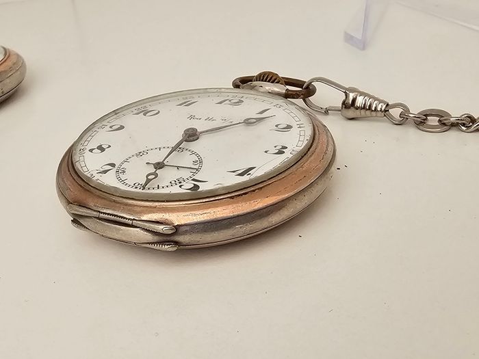Antique Early 1900s Silver Pocket Watch Swiss made
