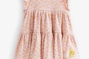 Pink Elephant Short Sleeve Tiered Jersey Dress 6-7 years