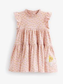 Pink Elephant Short Sleeve Tiered Jersey Dress 6-7 years