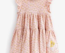 Pink Elephant Short Sleeve Tiered Jersey Dress 6-7 years