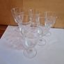 6 Elegant Vintage Etched Wine Glasses Image 2