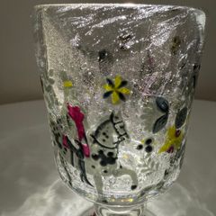Vintage German Alfred Taube Enameled Equestrian Hunting Goblet