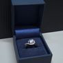 9ct White Gold Dublin Hallmarked Halo Ring Size 54 Image 10