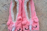 Unicorn slippers (size 4-5.5)