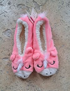 Unicorn slippers (size 4-5.5)