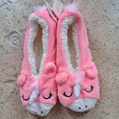 Unicorn slippers (size 4-5.5)