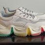 Hammerstein White Chunky Trainers with Multicolour Sole - Size 40 Image 10