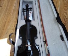 Full Size Black Violin Ready to Play