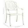 Garden Chairs 2 pcs Cast Aluminium White Image 2