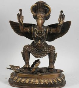 Stunning Antique Bronze Garuda statue