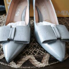 Emis silver shoes size 5.
