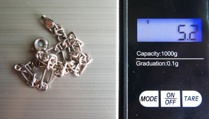 Vintage 925 Sterling Silver Figaro Link Chain Bracelet (in original box) length 7,5" - 5,2g