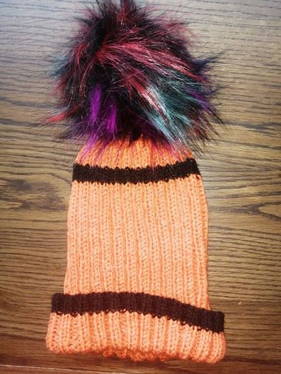 hand knitted adults bobble hats