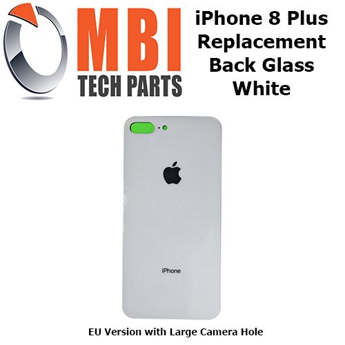 iPhone 8 Plus Replacement Back Glass Door Cover with Adhesive White