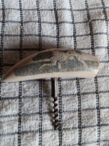 Vintage scrimshaw