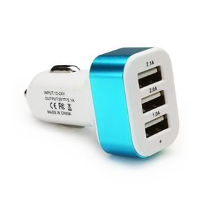 New Triple USB Universal Car Truck Cigarette Charger 12V 24V 2.1A 3 Port iPhone Samsung #591