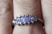 Tanzanite Ring in Sterling Silver 925.