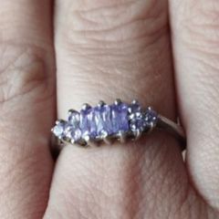 Tanzanite Ring in Sterling Silver 925.