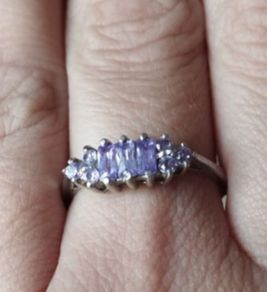 Tanzanite Ring in Sterling Silver 925.