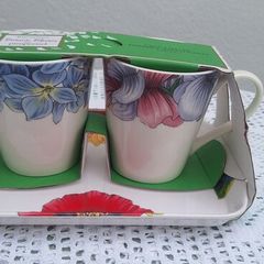 Pimpernel Botanic Blooms Mug & Tray Set
