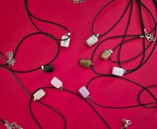 Lot of ( 9 ) polished natural stone, costume jewellery
