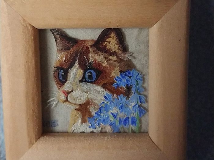Cats oil painting
