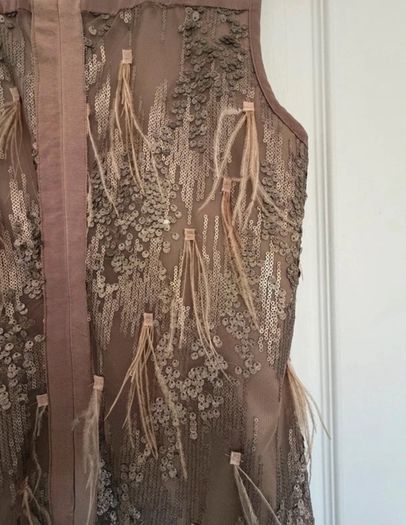 Part Two Copenhagen sequin dress with feathers