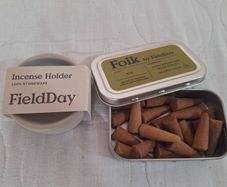 Folk Incense Cones and holder