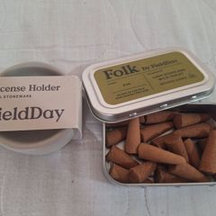Folk Incense Cones and holder