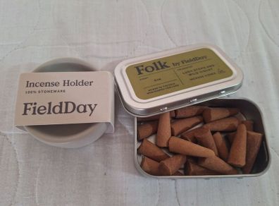 Folk Incense Cones and holder