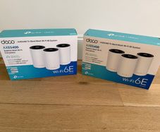 Deco XE75 AXE5400 Tri Band Mesh WiFi 6E - Two 3-Pack Boxes
