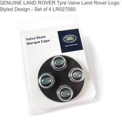4 Genuine Land Rover tire valve stem caps (LR027560) BNIB