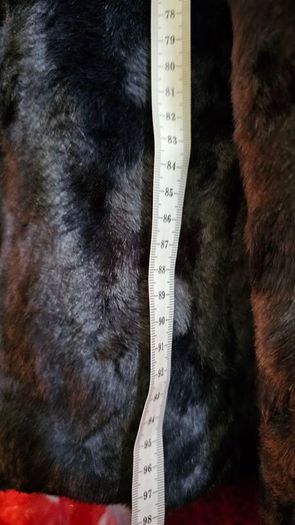creenstone navy and brown long faux fur