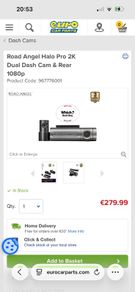 Road angel front & rear dash cam