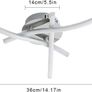 LED Ceiling Light, Elegant Curved Ceiling Lights, 3 Built-in LED Boards, 18W 1600 Lumen, Neutral White Light 4000K (FREE SHIPPING) Image 5