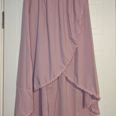 Perfect for Summer beautiful faux wrap hi-low midi skirt