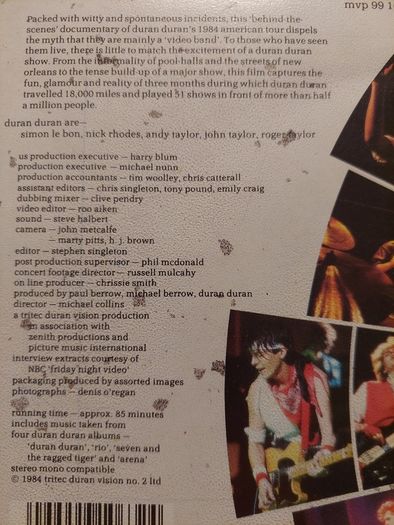 Duran Duran - RARE VHS  Sing Blue Silver - 1984 American tour  -  VHS