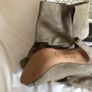Tan open toe suede ankle boots Image 3
