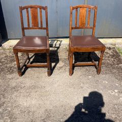 Vintage Chairs x 2 - Oak