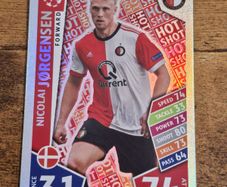 Topps Match Attax, Champions League 2017-18, #359, Nikolai Jorgensen, Hot Shot - free standard postage