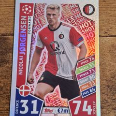 Topps Match Attax, Champions League 2017-18, #359, Nikolai Jorgensen, Hot Shot - free standard postage